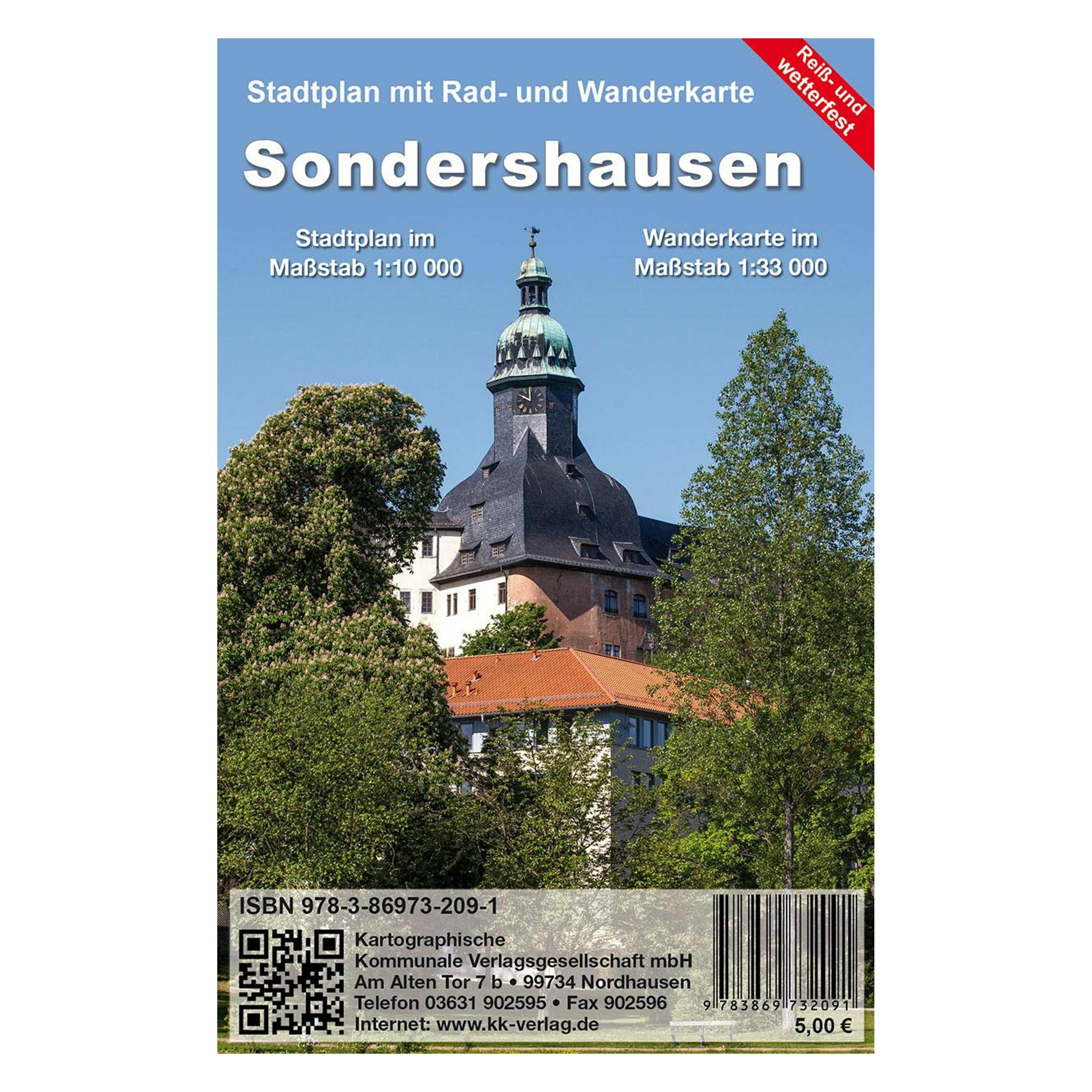 KKV Sondershausen: Stadtplan mit Rad- und Wanderkarte (49161709)