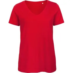 B&C Damen V-Ausschnitt T-Shirt Inspire TW045 red S