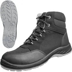Nitras, Sicherheitsschuhe, SOLID STEP MID, Sicherheitsstiefel, halbhoch, S3S CI FO SR, strapazierfähiges Textil, schwarz (41)