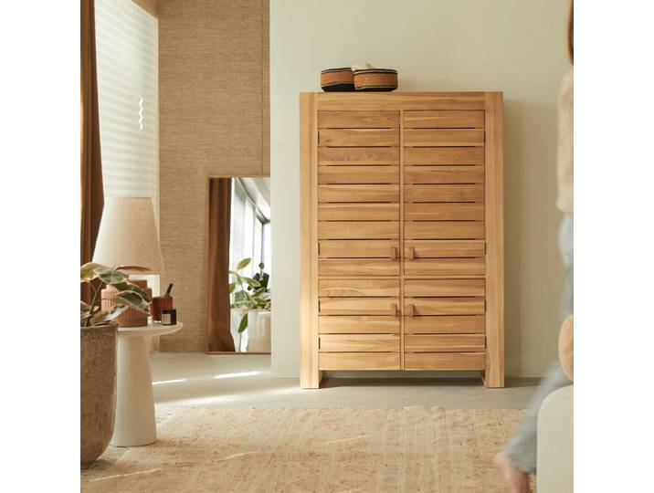 Schrank aus massivem Teak Minimalys - Natur - Teak
