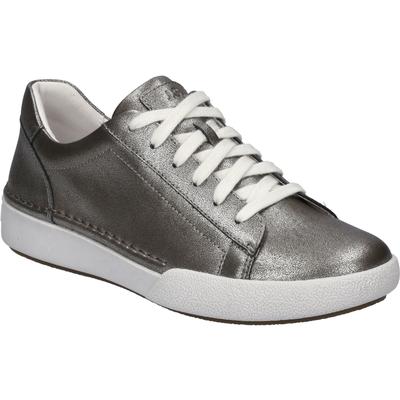 Sneaker JOSEF SEIBEL "Claire 01, platin", Damen, Gr. 39, grau (platin), Obermaterial: 100% Rindsleder Leather cow., Schuhe Sneaker