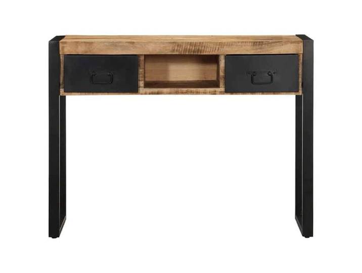 Remise Table de Canapé - Brun - Table console - support 20 kg - 100x35x75cm - bois de manguier massif brut_fcv87m