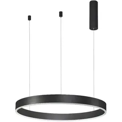 Nova Luce Motif LED Pendelleuchte Schwarz Aluminium Acryl 40W CCT dimmbar Ø60cm
