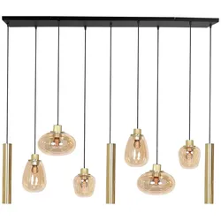 Deckenlampe Pendelleuchte Hängeleuchte LED Spots Wohnzimmerlampe Messing 145cm