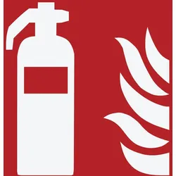 Brandschutzaufkleber "Feuerlöscher" 14,8 x 14,8 cm - quadratisch