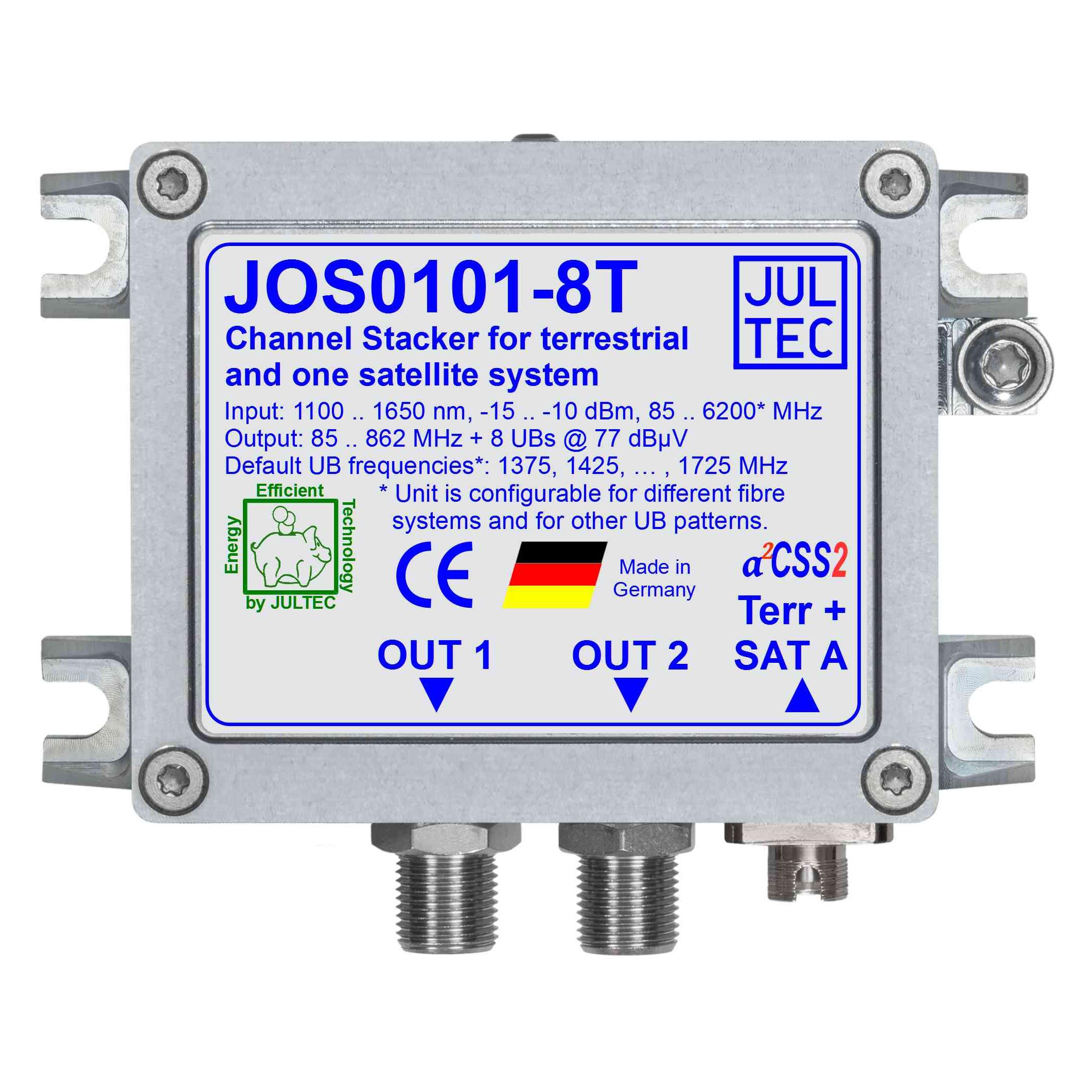 Jultec GmbH Einkabelumset. f.1 SAT JOS0101-8T u.Terrestrik 1xGlasfaser FC/PC 8xRec. (Antennenkabel) (JOS0101-8T)