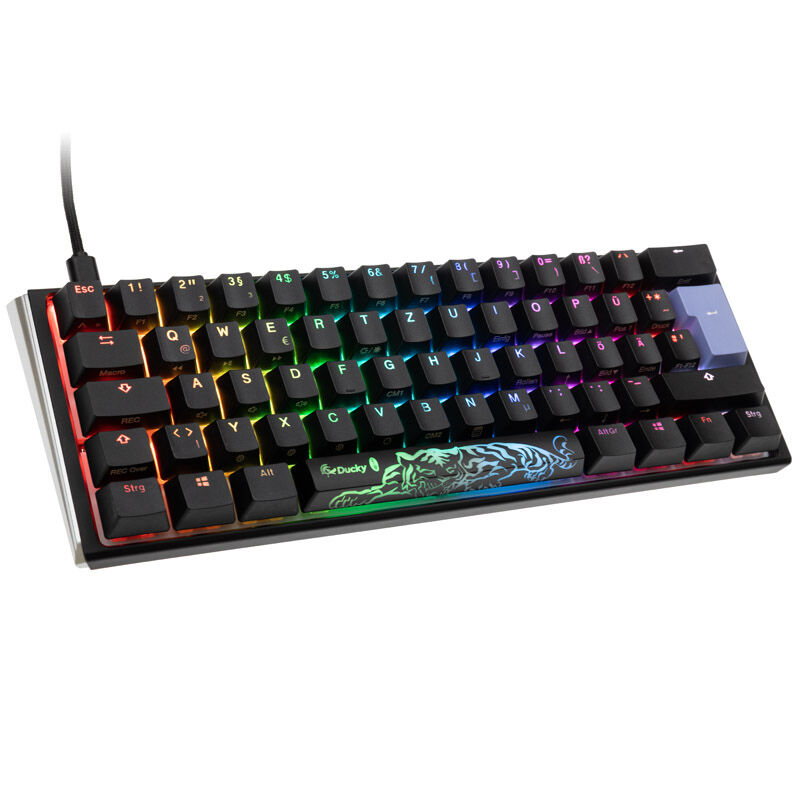 Ducky One 3 Classic Black/White Mini Gaming Tastatur, RGB LED - MX-Blue
