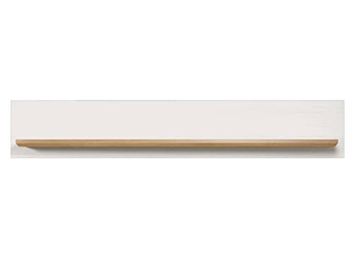 trendteam smart living - Shade - Wohnwand - Weiß/Eiche - Wandboard mit 1 Konstruktionsboden - (BxHxT) 146 x 25 x 21 cm - Bücherleiste Bücherregal