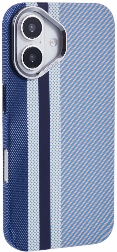 iPhone 16 - EIDERWOOD Mønstret Carbon Cover - MagSafe Kompatibel - Blue Stripes