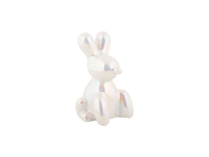 Present Time [DL] Standbeeld Ballon Bunny Keramisch Wit Plated