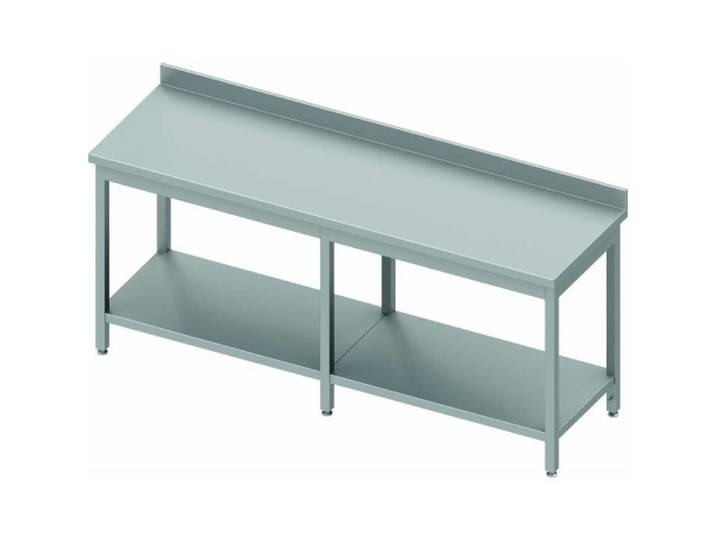 Table Inox Avec Etagère & Renfort - Profondeur 800 - Stalgast