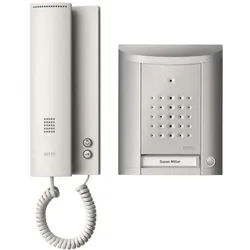 Schneider Electric, Klingel + Türsprechanlage, 1FamilienTürSprechanlagenSetsilber (Kabelgebunden)