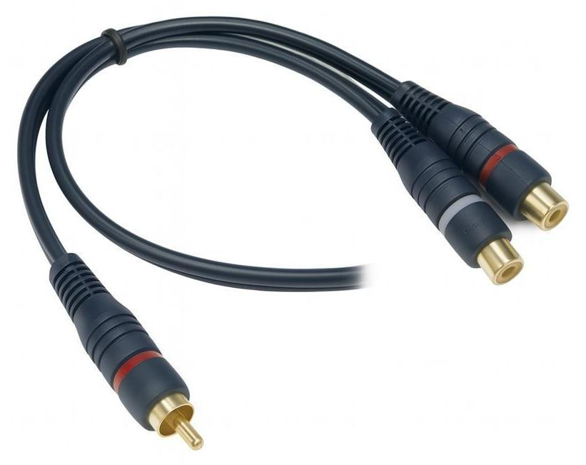 T-ProTek Cinch Y-kabel Y-adapter voor subwoofer en car audio