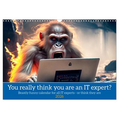 You really think you are an IT expert (Wall Calendar 2026 DIN A3 landscape), CALVENDO 12 Month Wall Calendar