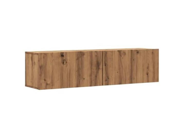 GKHPYURE TV-Schrank zur Wandmontage, Eichenholz, 120 x 30 x 30 cm 2 Türen, großer Stauraum, hängendes Design, Wandmontage, für Wohnzimmer