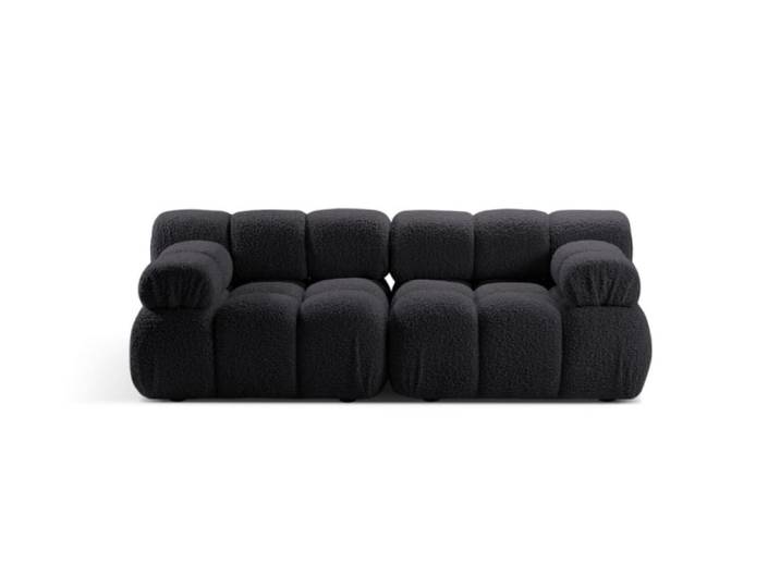 Canapé modulaire 2 places en bouclé graphite