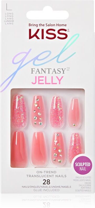 Kiss Gel Fantasy Jelly False Nails Be Jelly 28 pc