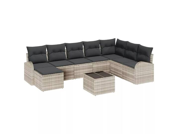 VidaXL - Modulare möbel poly-rattan, One Size, Silber