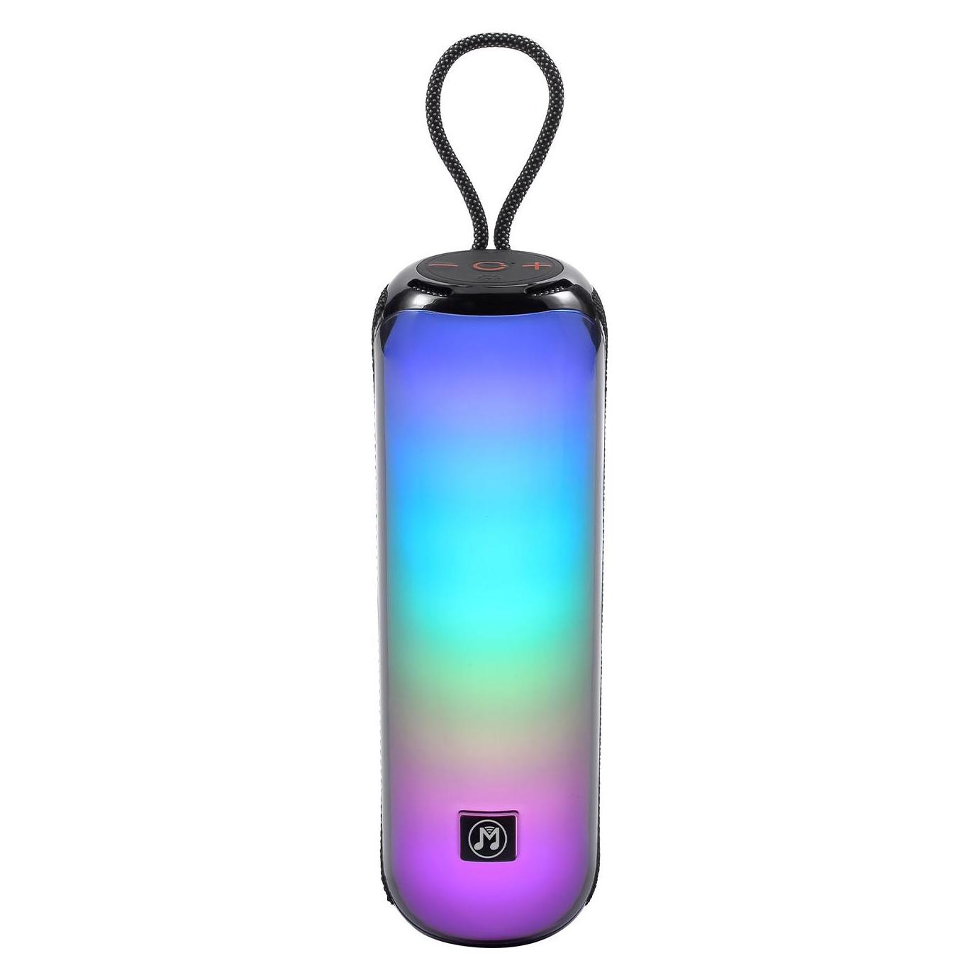 Technaxx MusicMan Portable Bluetooth Speaker with RGB Disco Lights, FM Radio, USB & MicroSD Playback, 1800mAh (4 h) (5175)