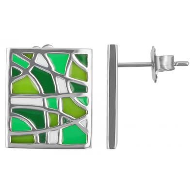 Paar Ohrstecker ADELIA´S "Damen Ohrstecker aus Edelstahl", silber, Ohrringe, Damen, Damen, Edelstahl