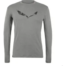 SALEWA Herren Shirt PURE LOGO AMR M L/S TEE., Größe XXL in Grau Grau