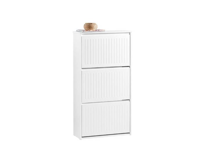 Meuble à Chaussures FSR165-H-W - SoBuy - 3 Abattants pour Petite Entrée Couloir - Blanc - LPH 61x26x120 cm