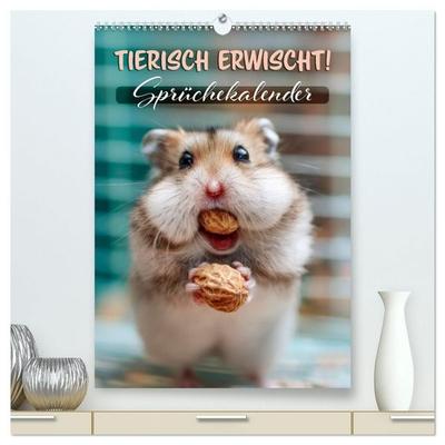 Tierisch erwischt (hochwertiger Premium Wandkalender 2027 DIN A2 hoch), Kunstdruck in Hochglanz