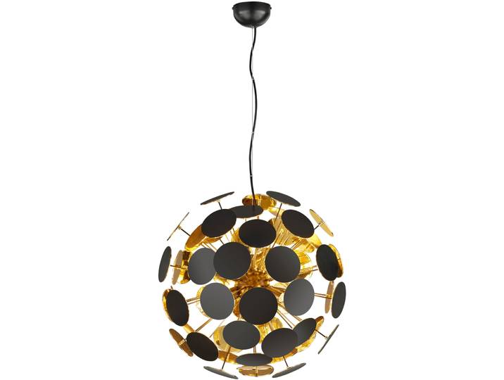 TRIO LEUCHTEN Pendelleuchte Discalgo , schwarz (schwarz gold), 6, Leuchten, Hängeleuchte, Hängelampe, Leuchtmittel tauschbar, Pendelleuchte