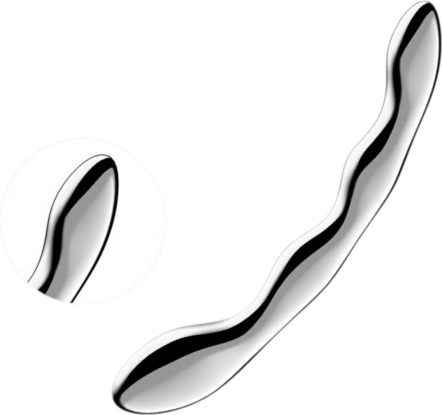 Satisfyer Cosmic Crest 2 - Wavy Steel Dildo (Silver)