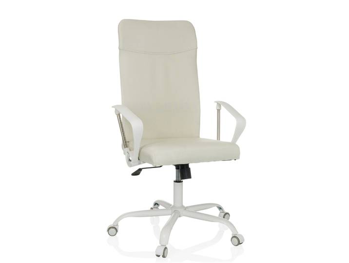 Chaise De Bureau / Chaise Pivotante Stryka W Tissu Beige Hjh Office