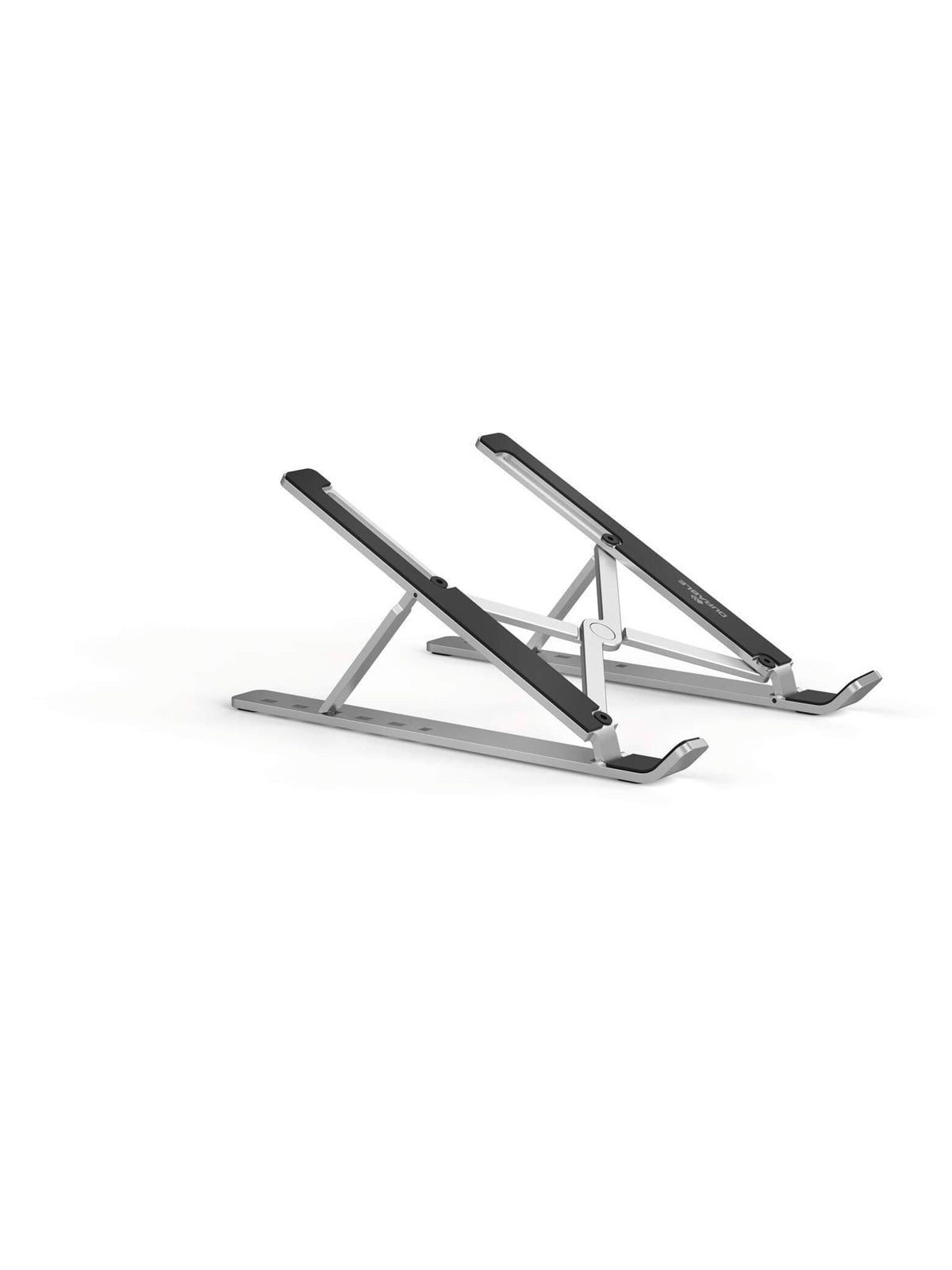 DURABLE Kompakter Tischständer für Laptops und Tablets bis 15?. Platzsparend zusammenfaltbar und mit 6-stufiger Höhenverstellung.