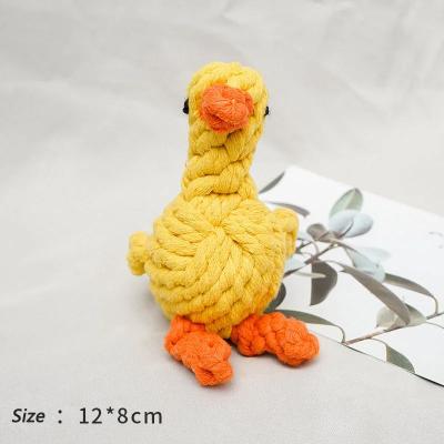 Inspired Living Durable Dog Rope Chew Toy For Teeth Cleaning And Tug Play duck