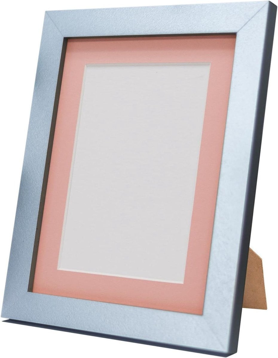 Zilveren fotolijst met zuurvrije passe-partout, 40 x 40 cm