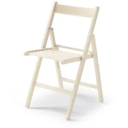 Yelloo - Stühle mod. LIBRO Farbe WEISS Klappbar Platzsparend Klappbar Massivholz Buche