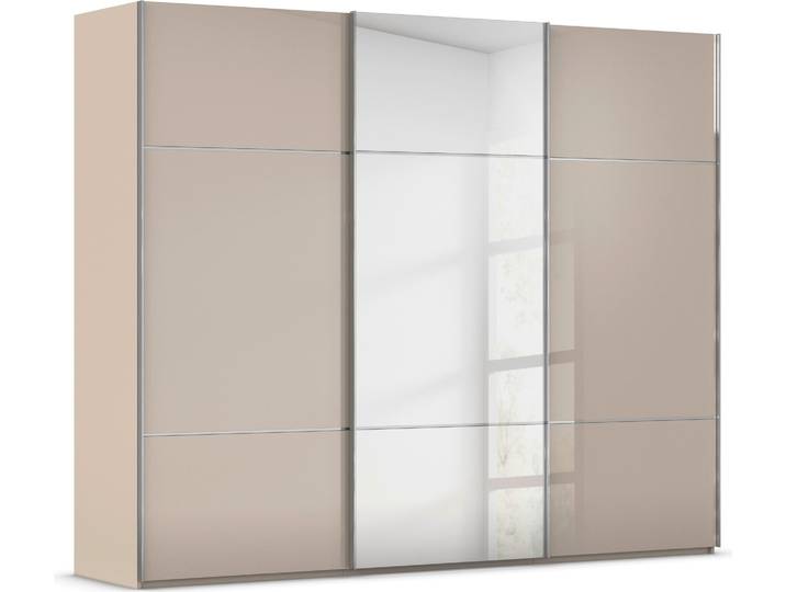 Schwebetürenschrank, Beige, 271x223 cm, Holzwerkstoff, Dreigeteilte Front, Modern, Rauch