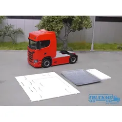 Elbe-Modell Bausatz für Chassis Vollverkleidung Scania 4x2 tief mit Riffelblech EM627
