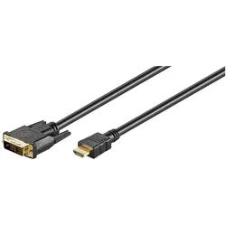 goobay HDMI-Kabel HDMI A/DVI-D 5.0 m schwarz