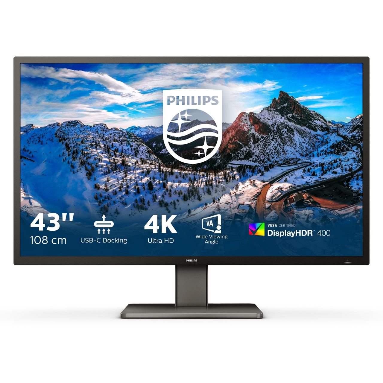 43" (109,22cm) Philips P-Line 439P1 schwarz 3840x2160 1xDisplayPort 1.4 / 1xHDMI 1.4 / 2xHDMI 2.0