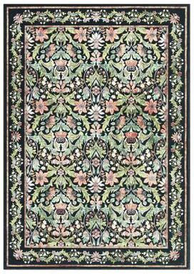 Garvee Washable Foldable Printed Area Rug XM - Timeless Floral Shadow, 100% Polyester Non-Slip Floor Carpet