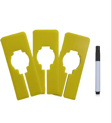 Inspire Curations 10Pcs Writable Reusable Clothes Size Dividers yellow
