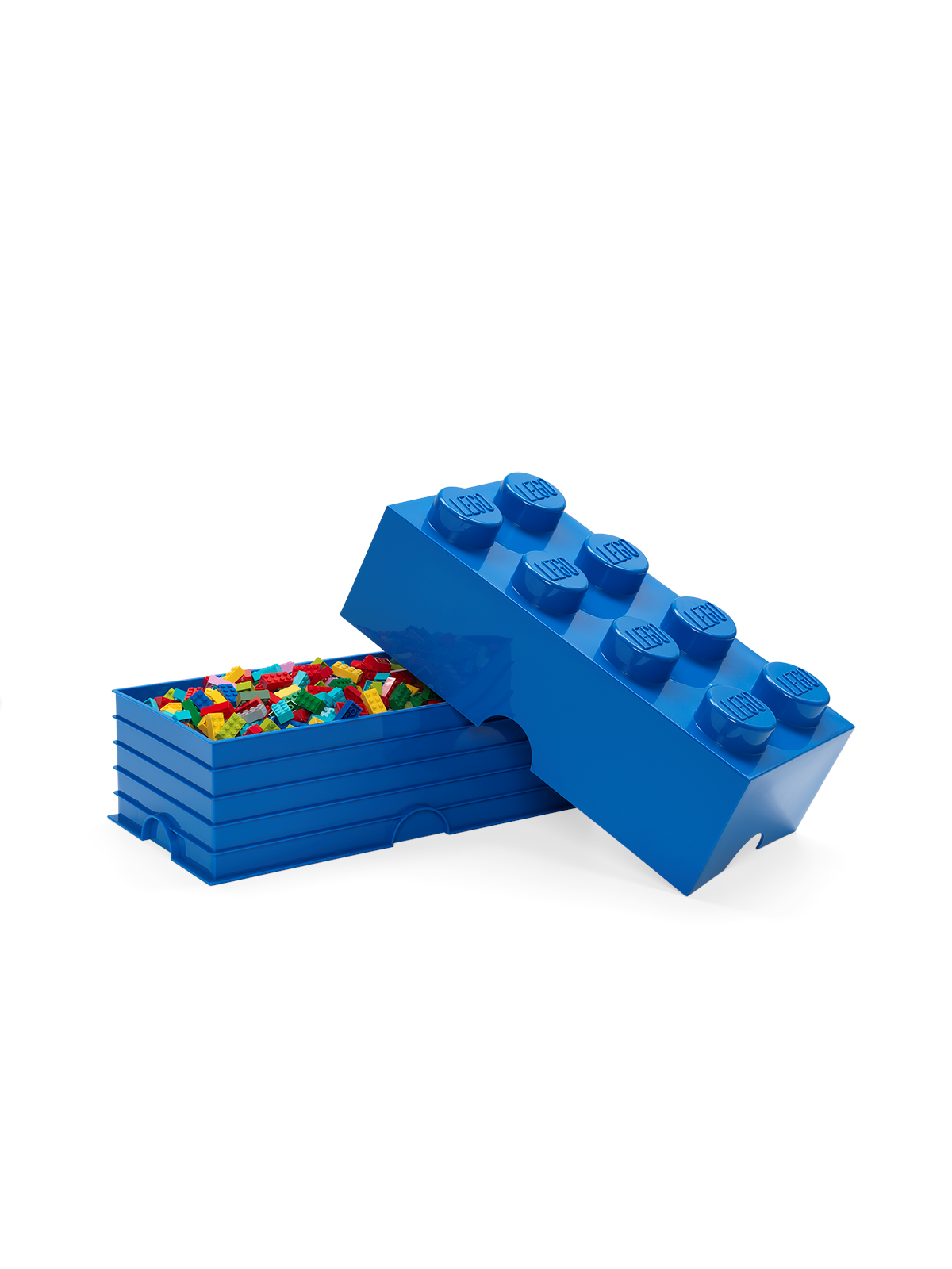 LEGO Aufbewahrungsstein, 8 Noppen, blau