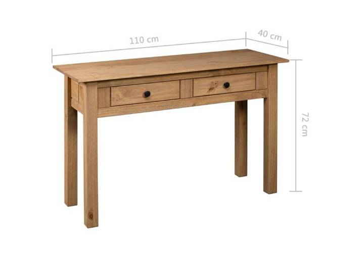 （LE SOLDE)Table console/Table d'appoint - PARAJ - Table centre salon - 110x40x72cm Pin solide Gamme Panama_312248