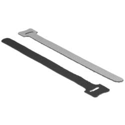 Delock Klettkabelbinder zum Bündeln zum Fixieren (L x B) 200 mm x 12 mm Schwarz 10 St. 18687
