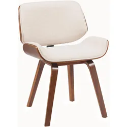CLP Besucherstuhl Beverley Stoff   Farbe: walnuss/creme