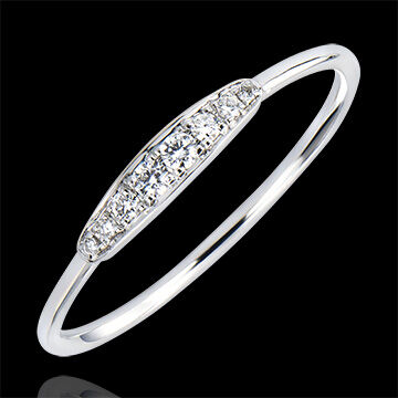 Edenly Verlobungsring Vielfalt - Harmony - 9 Karat WeiÃŸgold und Diamanten