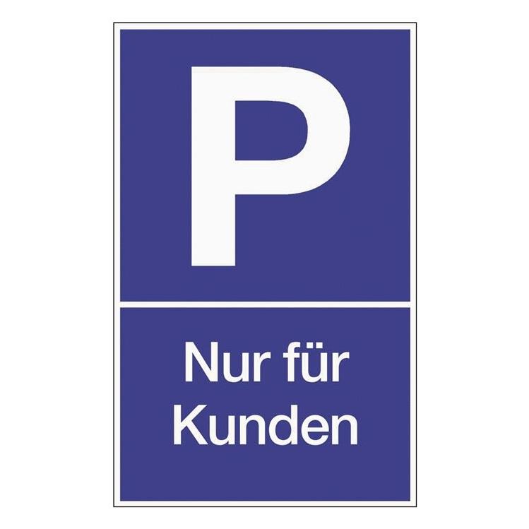 HP Autozubehör Parkplatzbeschilderung Parken für Kunden L250xB400 mm Kunststoff blau/weiss (3000277683)