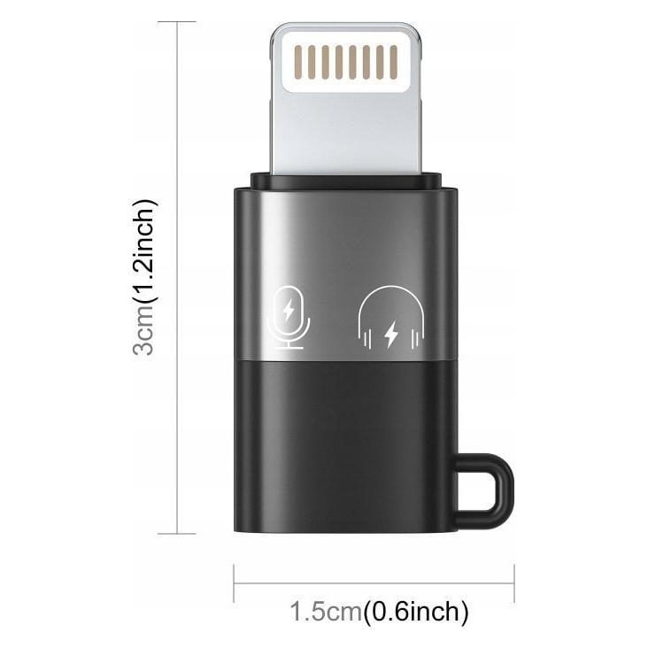 Puluz Adapter USB PU649B USB-C - Lightning Czarny (SB8500) (USB-C, Lightning) (PULUZ)