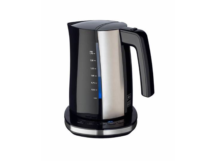 Melitta Look Aqua DeLuxe Wasserkocher schwarz-silber