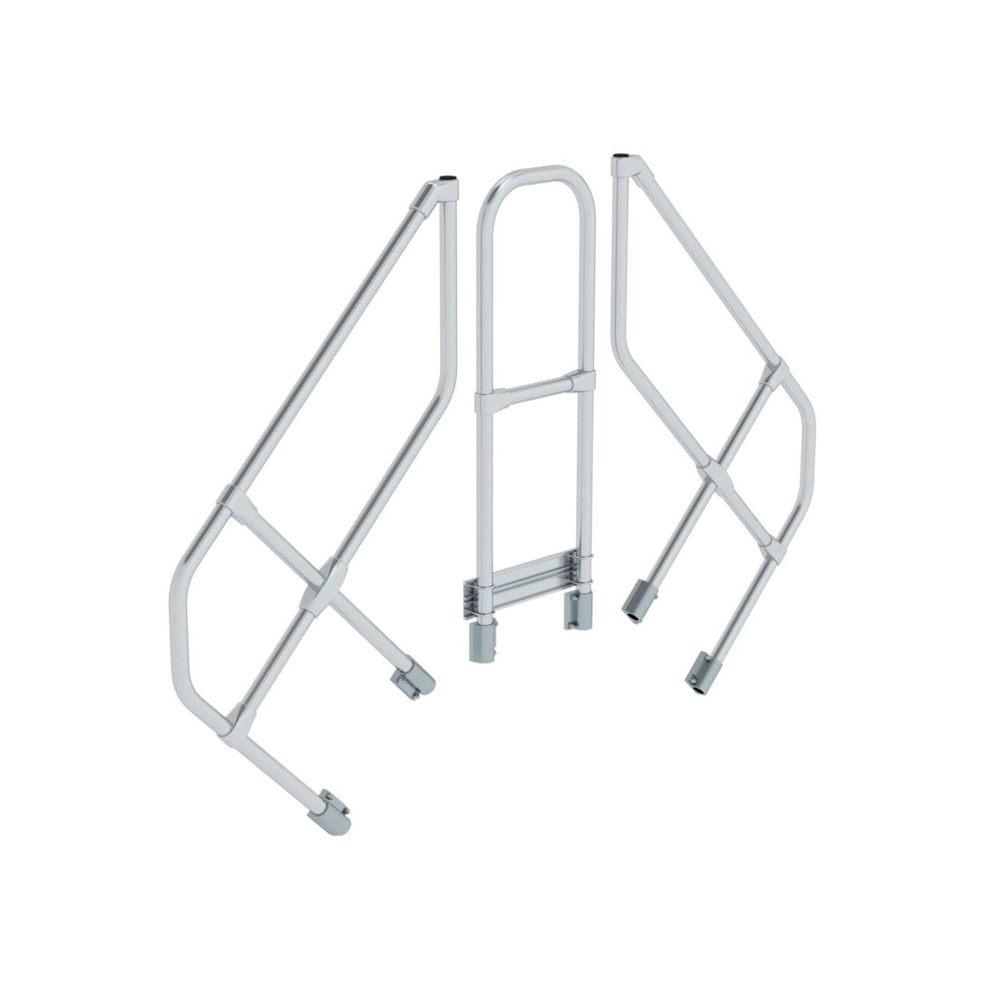 MUNK zweiter Handlauf Aluminium-Überstieg stationär/fahrbar 45° 3 Stufen (600973)