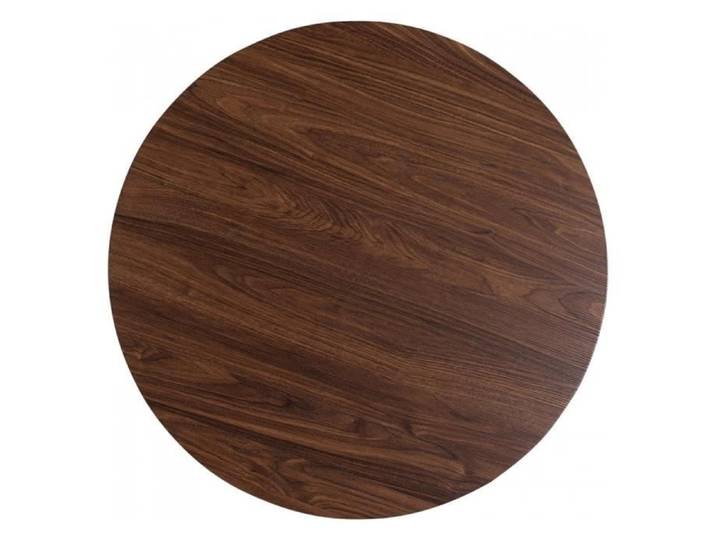 Table - KARE - Schickeria - Noyer - Diamètre 110cm - Pied en acier blanc/noir